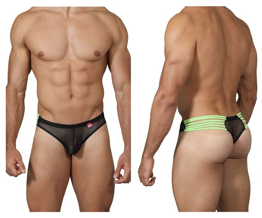 Pikante 0221 Energy Mesh Thongs Black