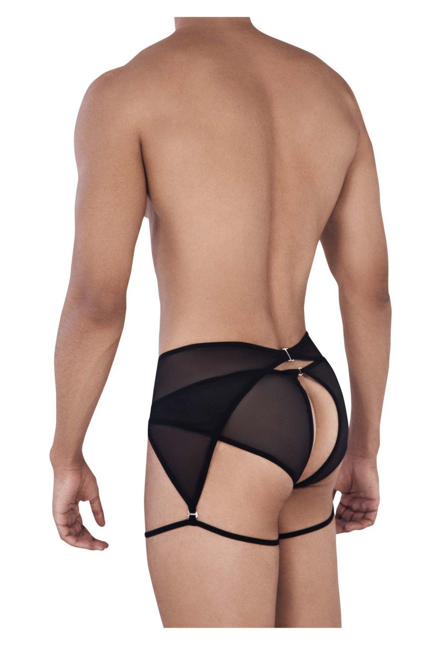 Pikante 0332 Attila Garter Jockstrap Black