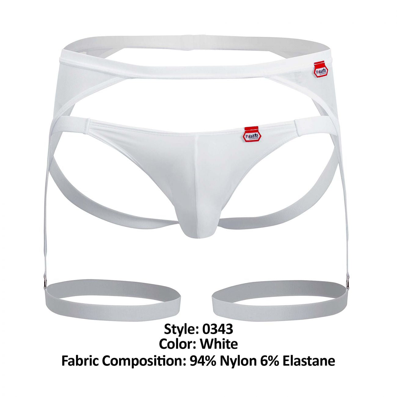 Pikante 0343 Magno Garter Jockstrap White