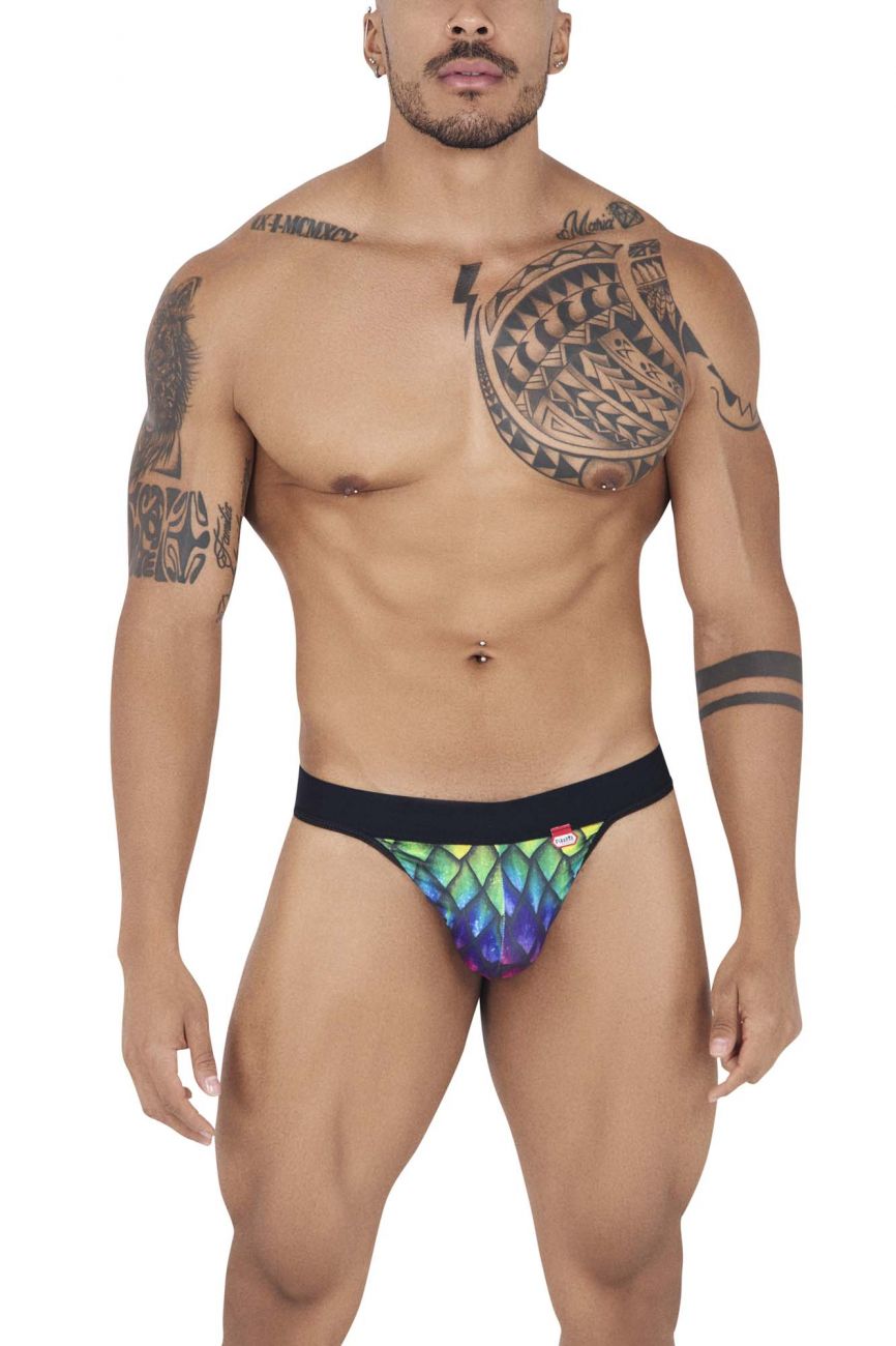 Pikante 0829 Rainbow Thongs Black Multi