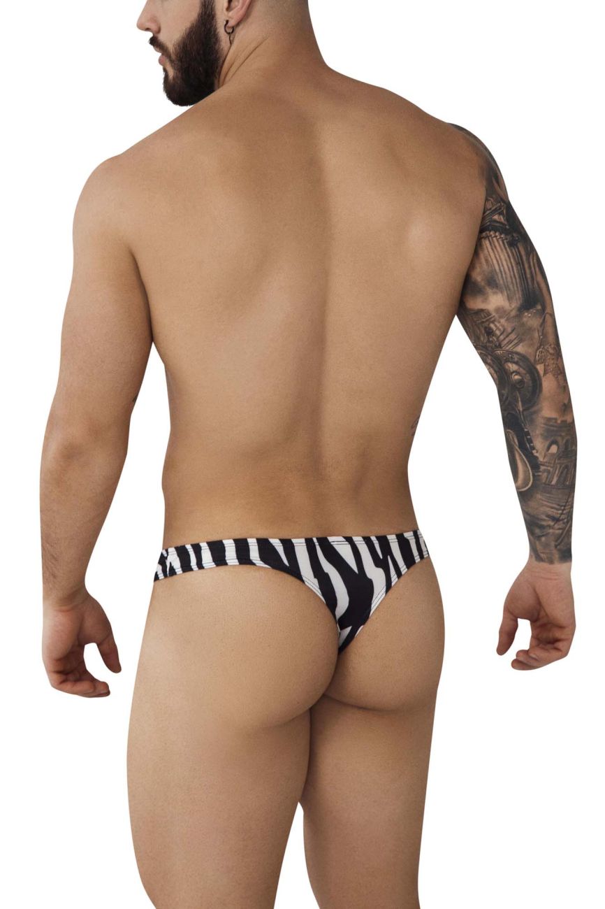 Pikante 0996 Yuba Thongs Animal Print Beige with Black