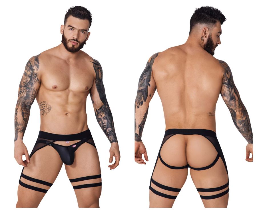 JCSTK - Pikante 1085 Hard Garter Jockstrap Black
