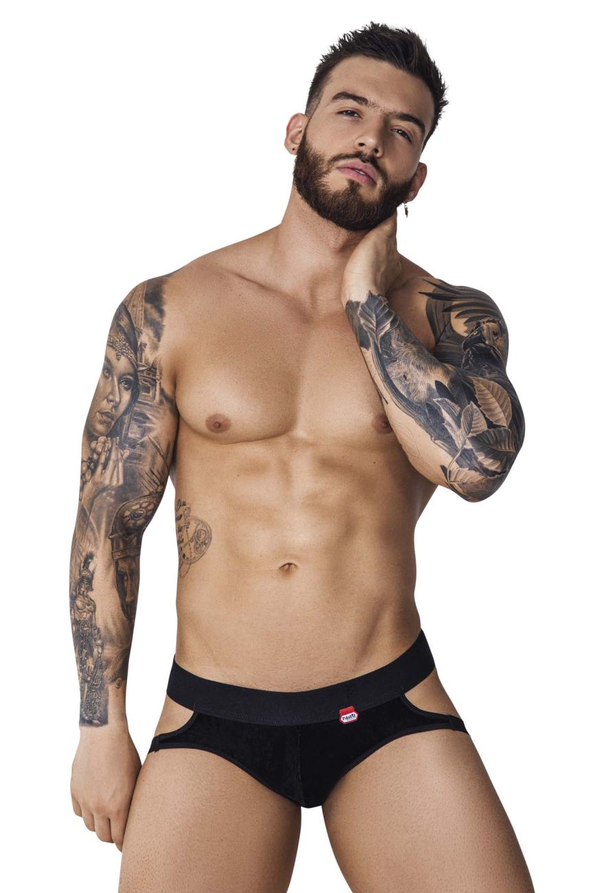 Pikante 1100 Clandestine Velvet Jockstrap Black