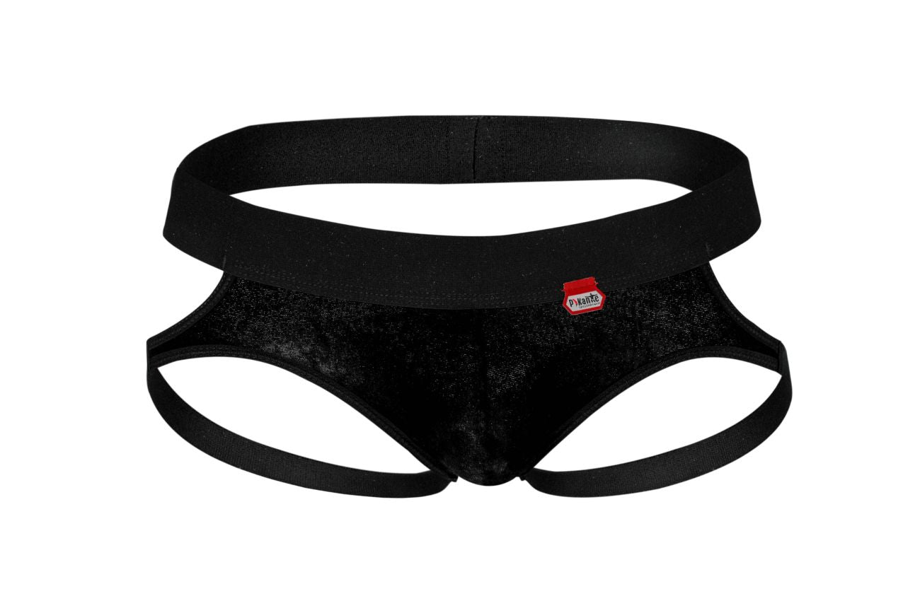 Pikante 1100 Clandestine Velvet Jockstrap Black