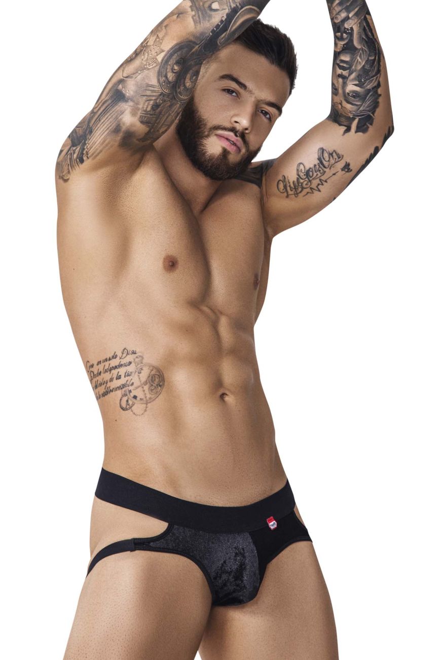 Pikante 1100 Clandestine Velvet Jockstrap Black