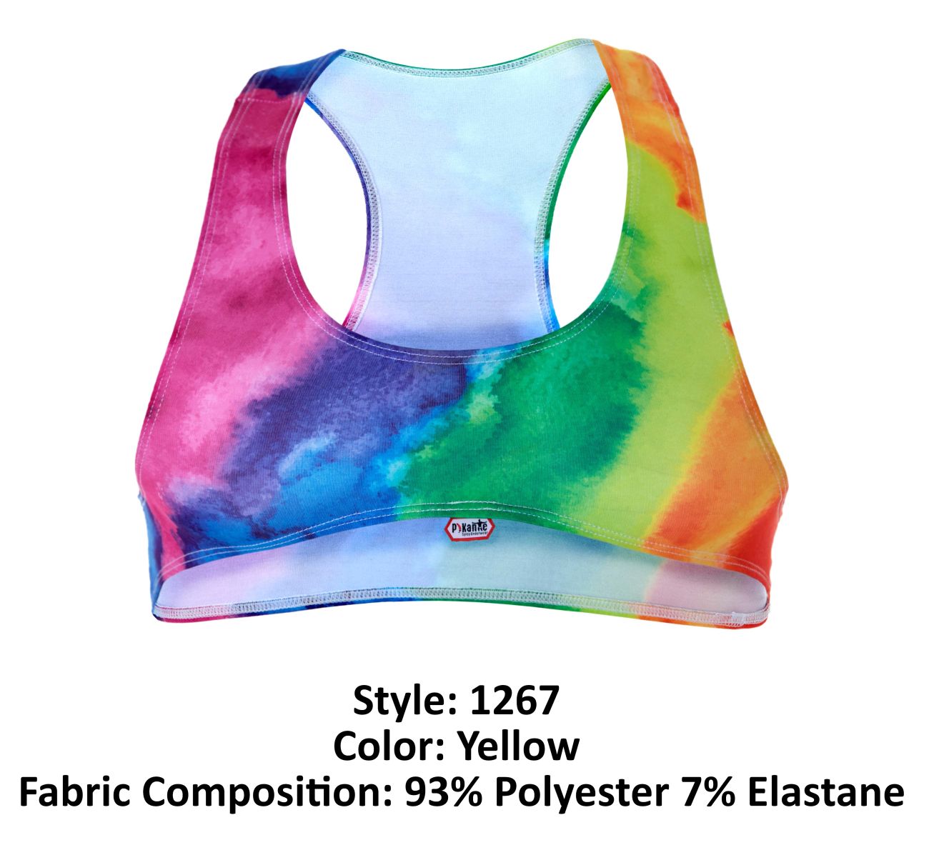 Pikante 1267 Ultra Crop Top Rainbow