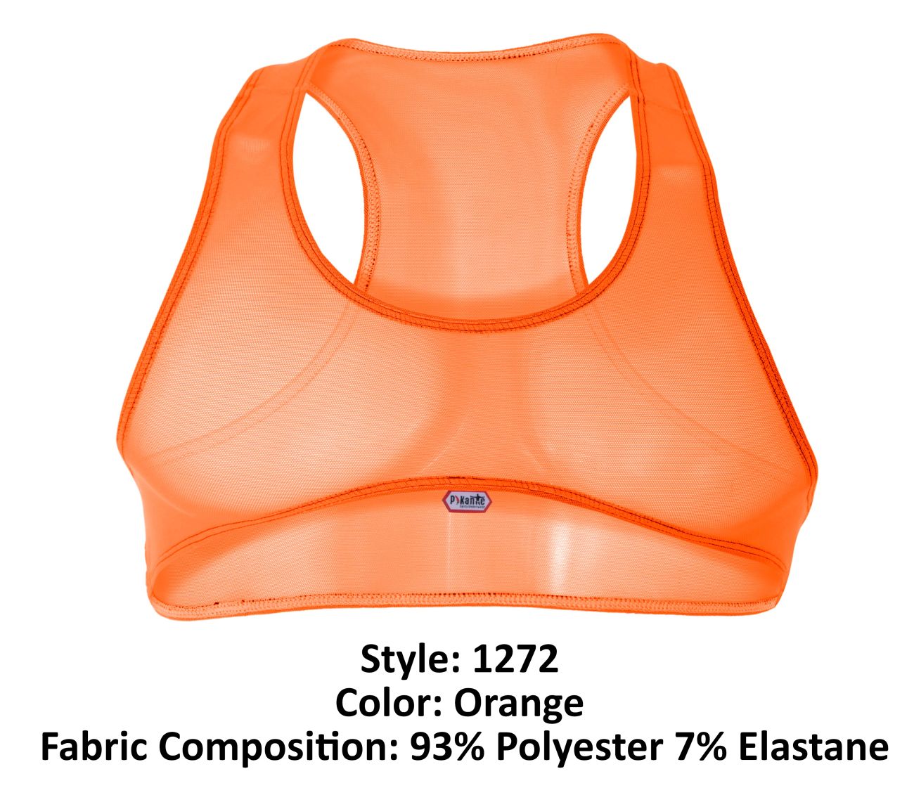 Pikante 1272 Sonar Crop Top Orange