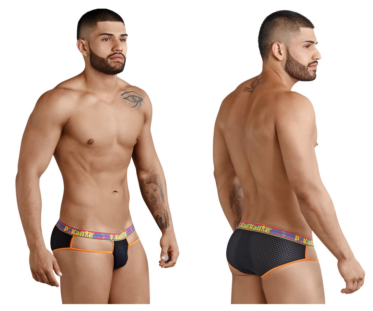 JCSTK - Mens Pikante Bikini Brief with Strap Sides Black