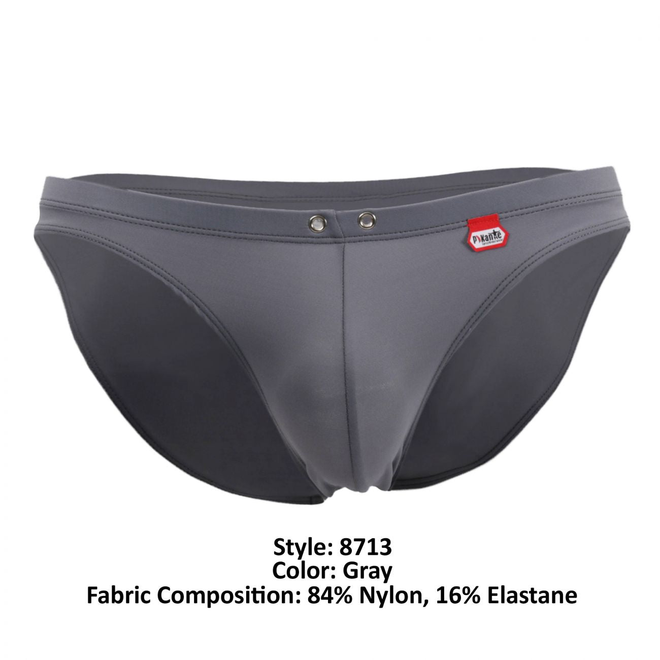 Pikante 8713 Headset Briefs Gray