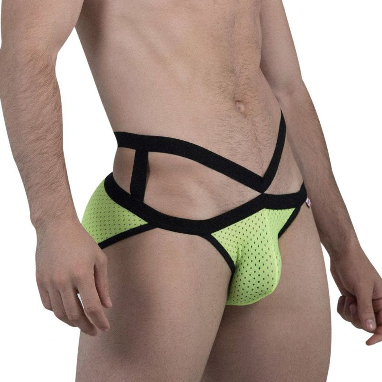SALE - Mens Pikante Underwear Leader Open Back Briefs Green