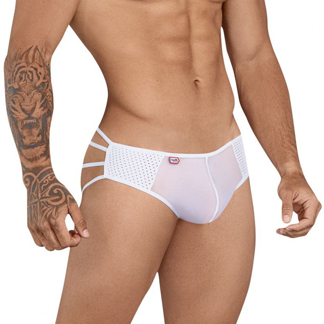 SALE - Mens Pikante Underwear Energy Bikini Briefs White