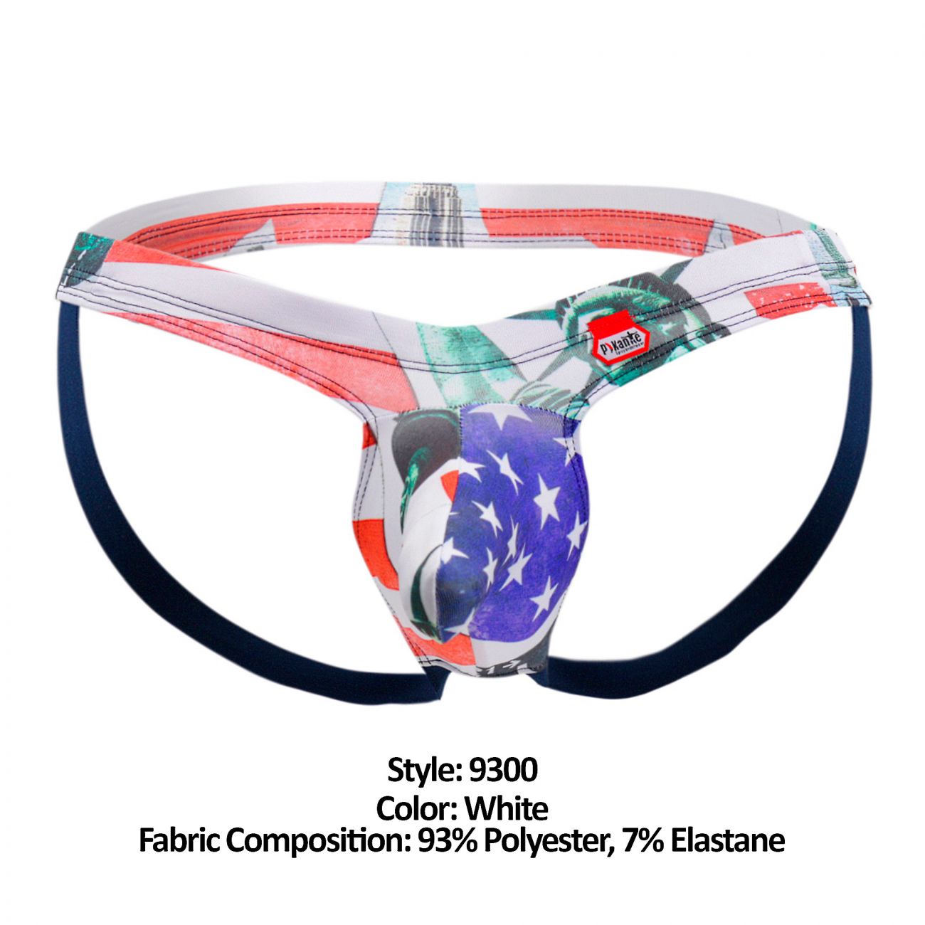 Pikante 9300 Freedom Castro Jockstrap White USA