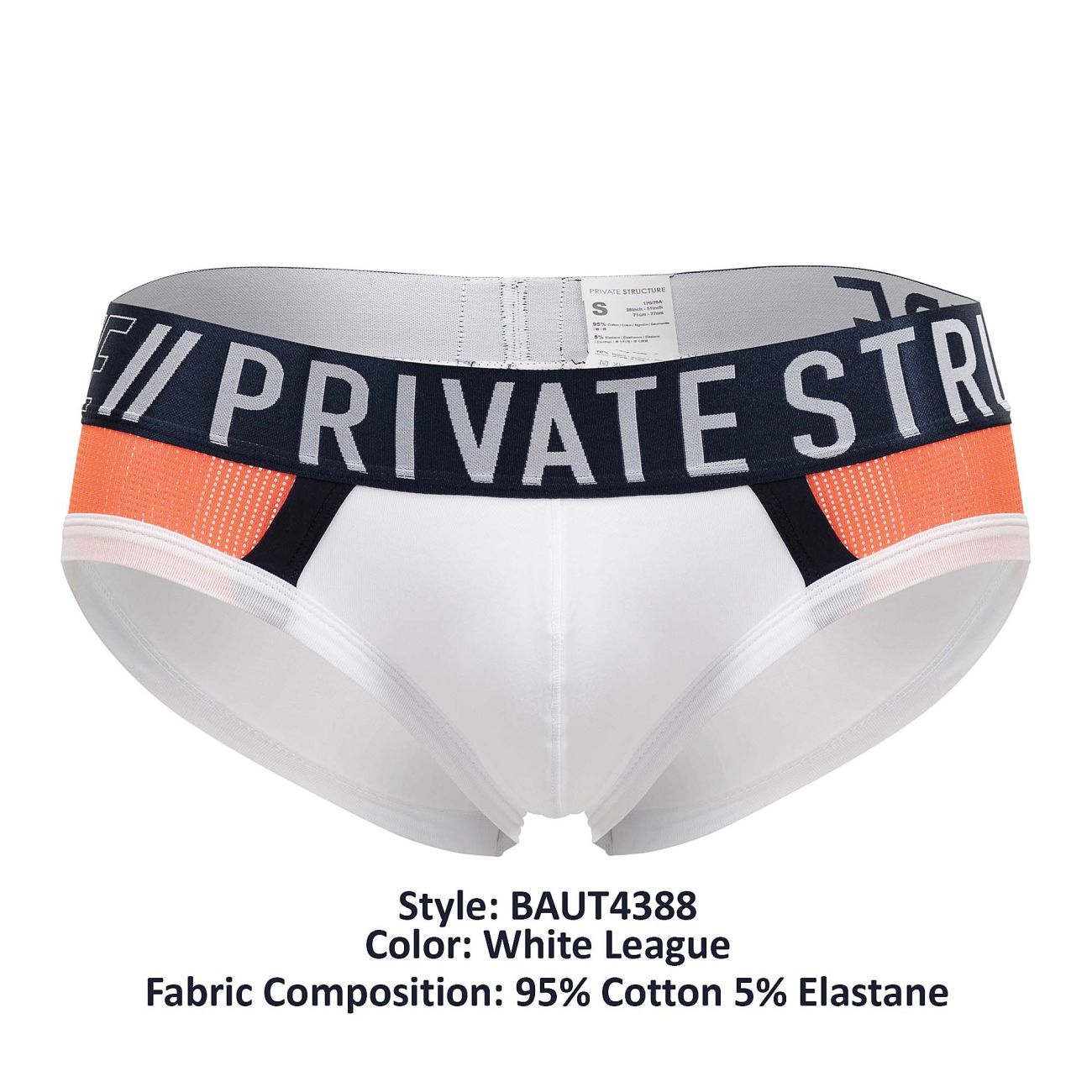 Private Structure BAUT4388 Athlete Mini Briefs White League