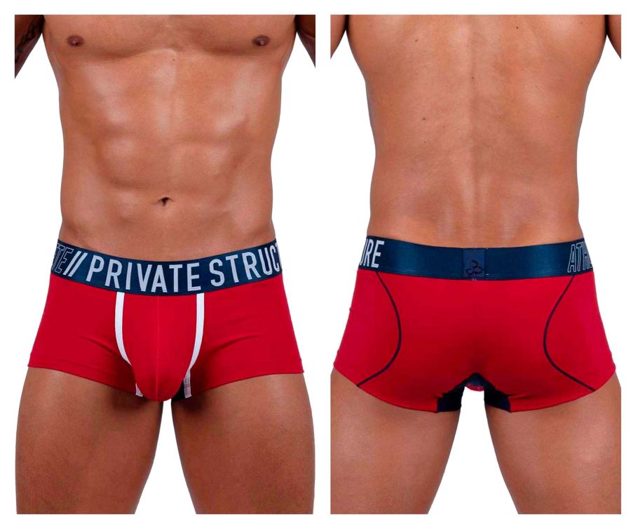 Private Structure BAUT4389 Athlete Trunks Red Falcon