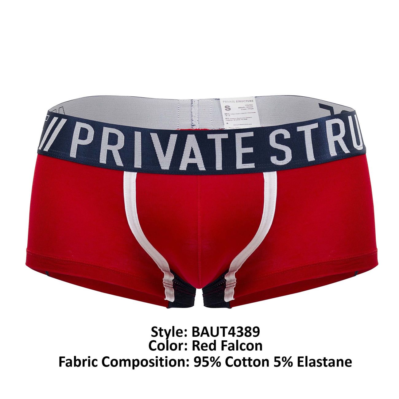 Private Structure BAUT4389 Athlete Trunks Red Falcon