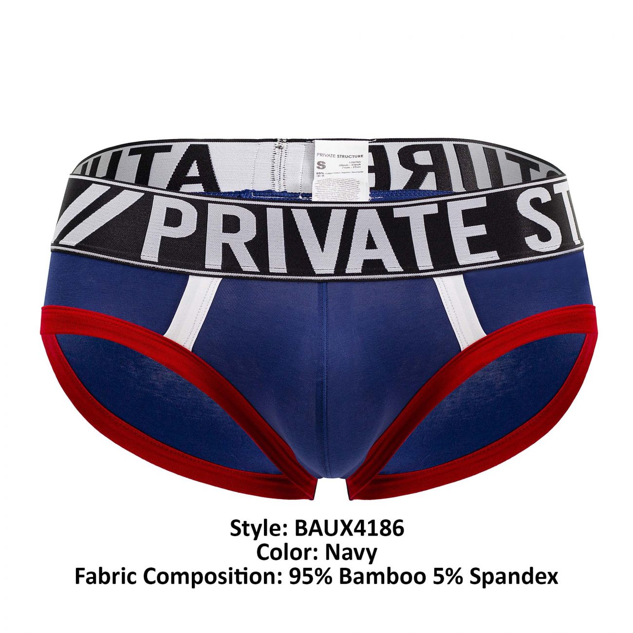 Private Structure BAUX4186 Athlete Mini Briefs Navy