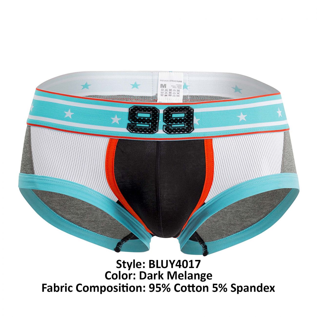 Private Structure BLUY4017 Low Rise Hipster Be-Fit Player Dark Melange