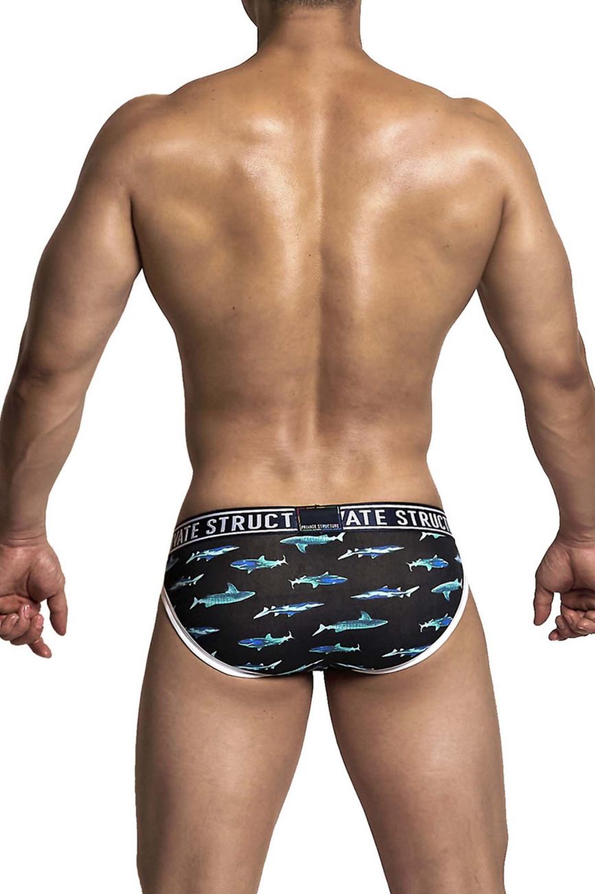 Private Structure EPUX4187 Pride Mini Briefs Black Sharks
