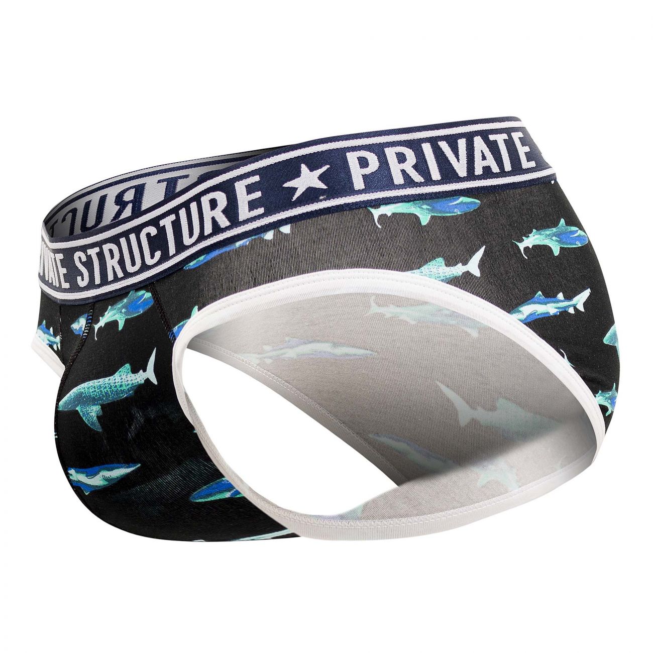 Private Structure EPUX4187 Pride Mini Briefs Black Sharks