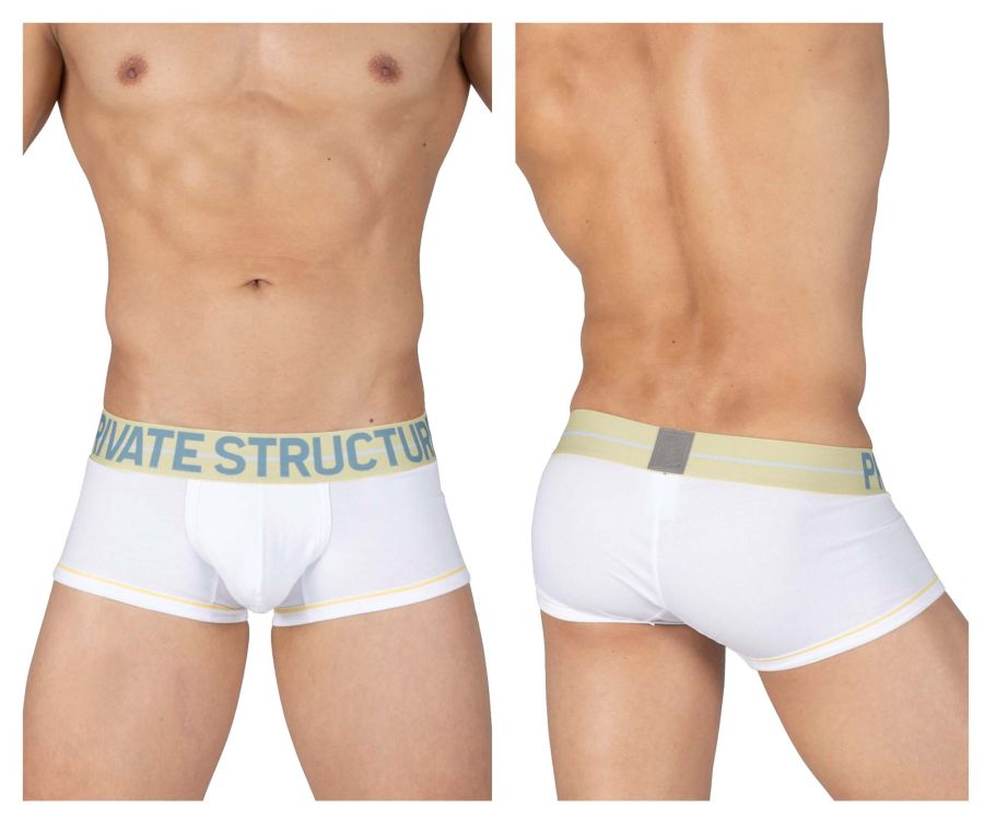 Private Structure MOUX4103 Mo Lite Mid Waist Trunks White