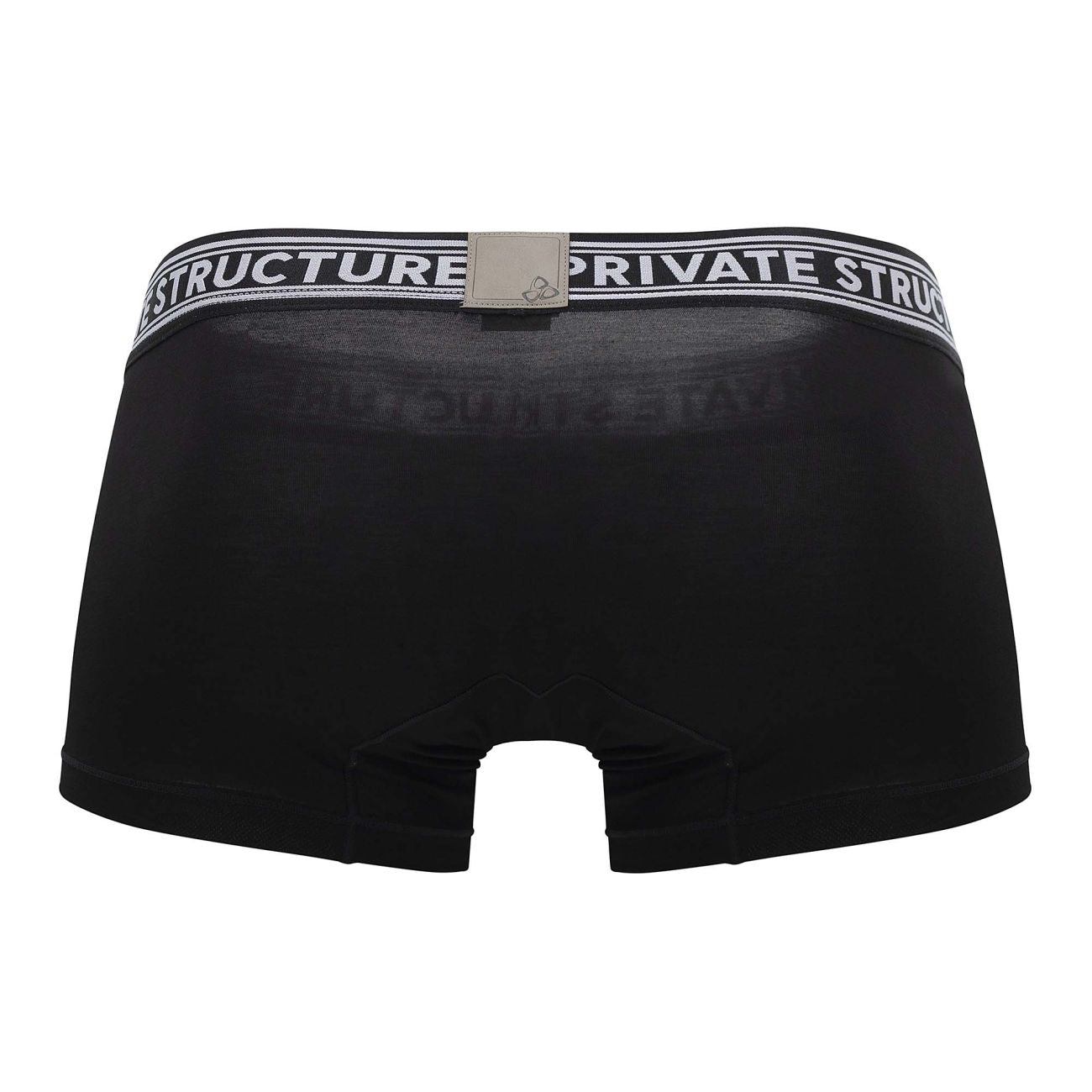 Private Structure PBUT4379 Bamboo Mid Waist Trunks Raven Black