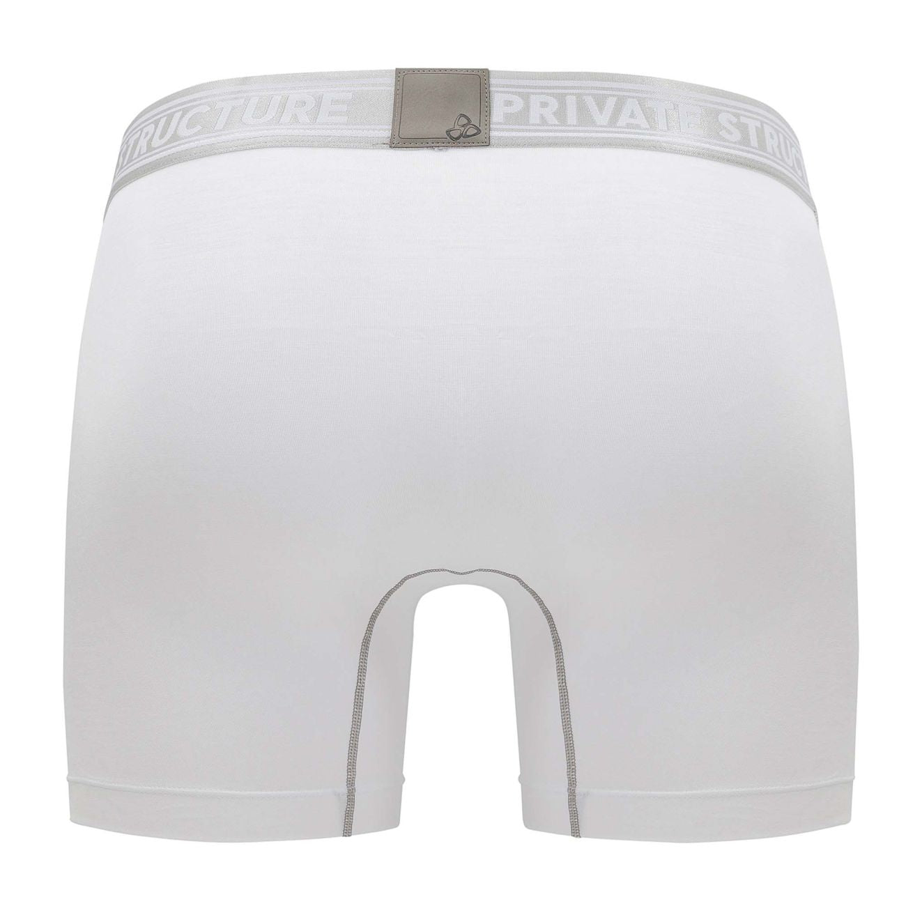 Private Structure PBUT4380 Bamboo Mid Waist Boxer Briefs Bright White