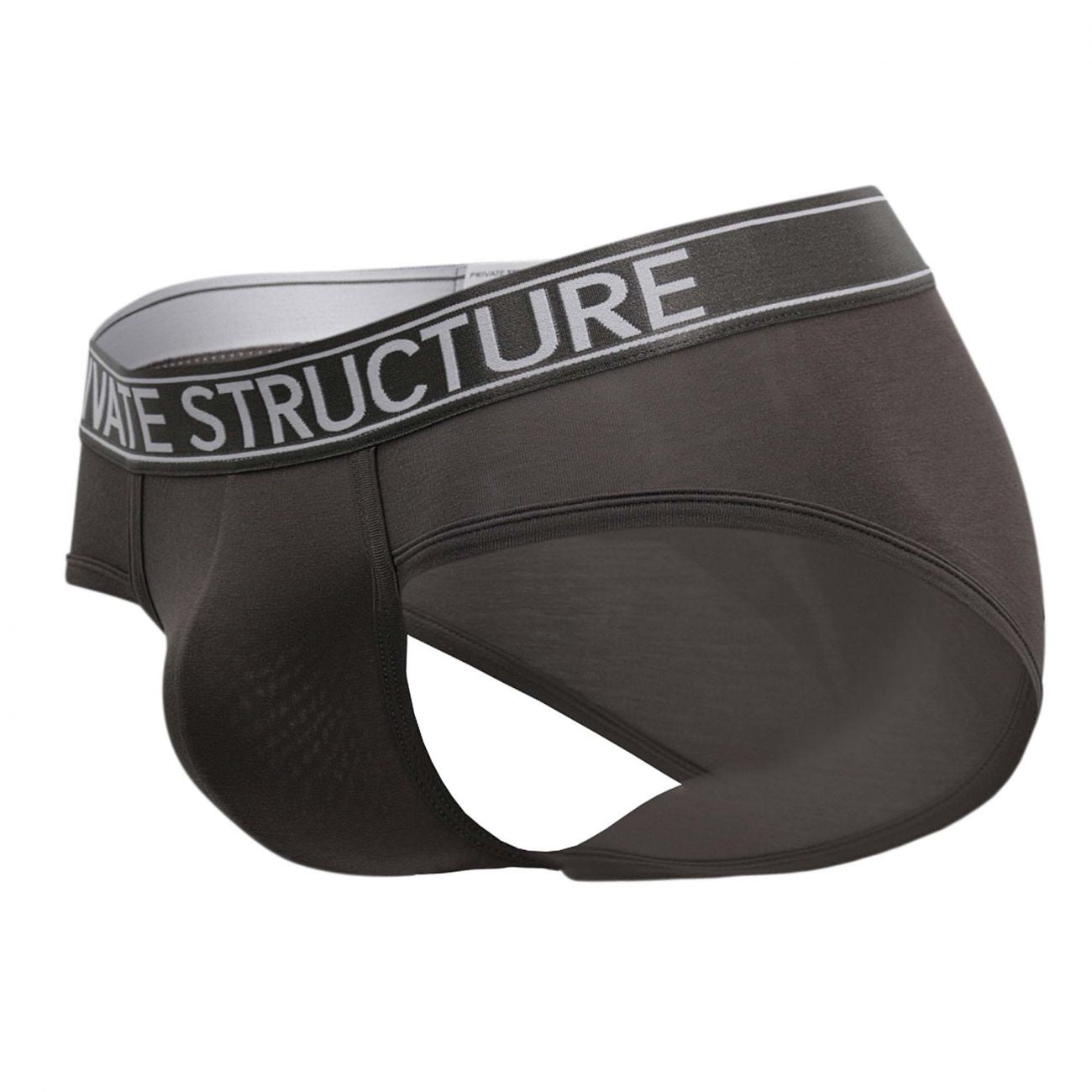 Private Structure PBUZ3748 Platinum Bamboo Contour Briefs Hermit Gray