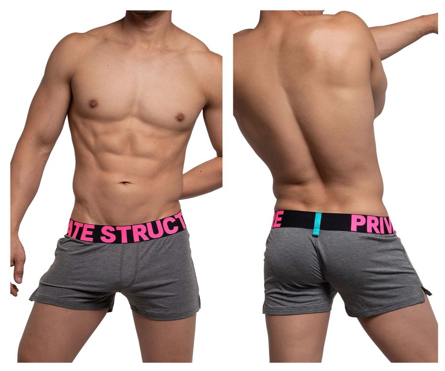 Private Structure PMUX4183 Modality Lounge Shorts Melange Magenta