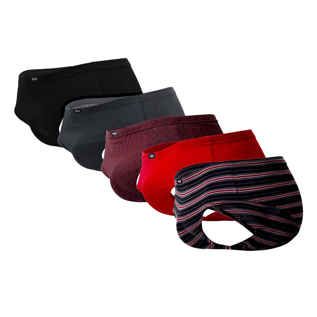 Rico 250322 5PK Low Briefs Red