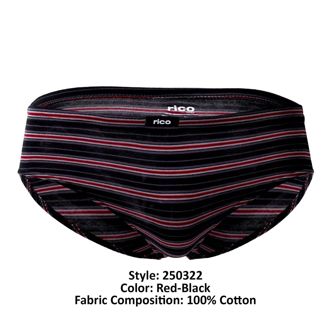 Rico 250322 5PK Low Briefs Red