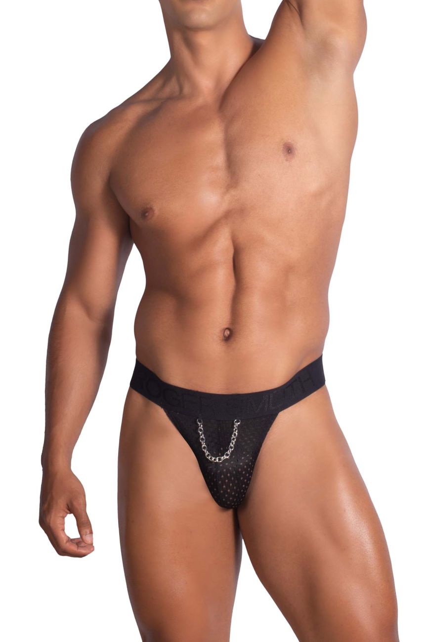 Roger Smuth RS070 Thong with Chain Detail Black