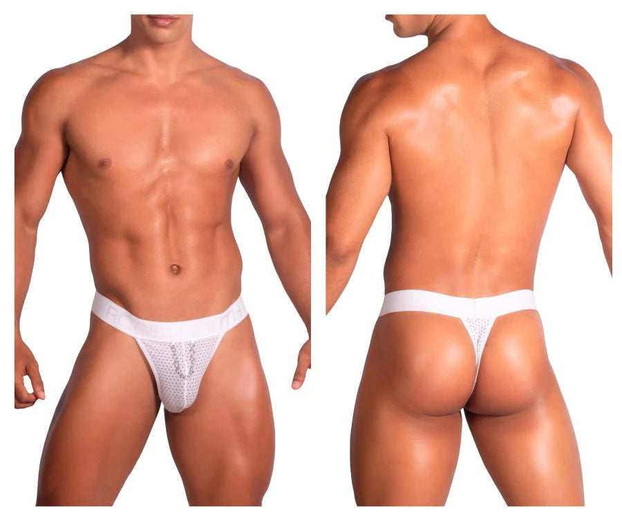 Roger Smuth RS070 Thong with Chain Detail White