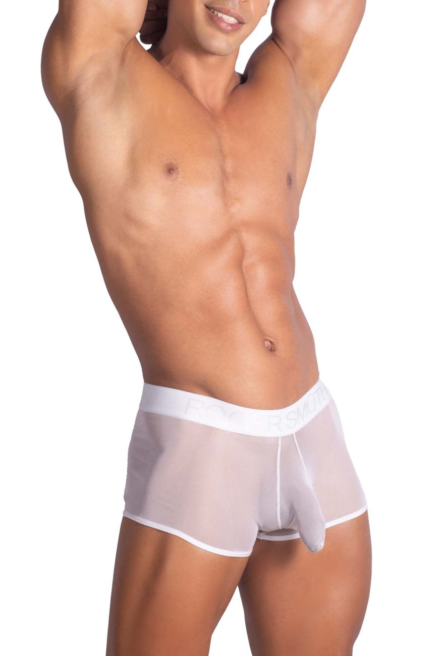 Roger Smuth RS072 Revealing Shaft Boxer Briefs Trunks White