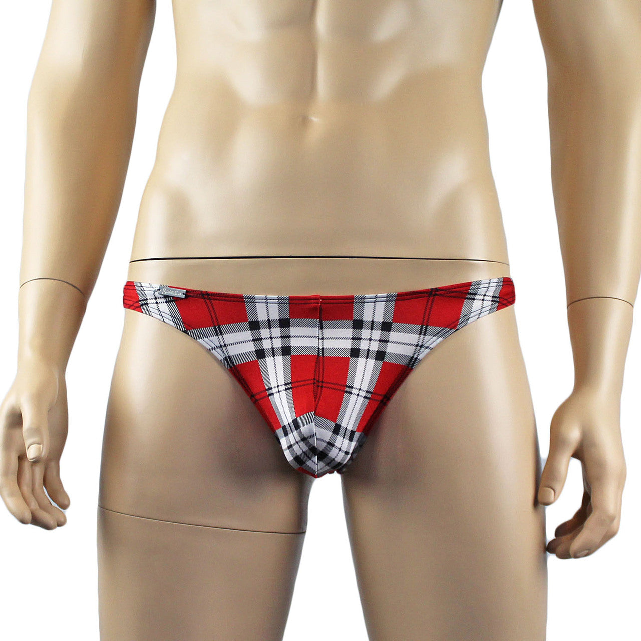 Mens Scottish Tartan Kilt Low Rise Mini Thong