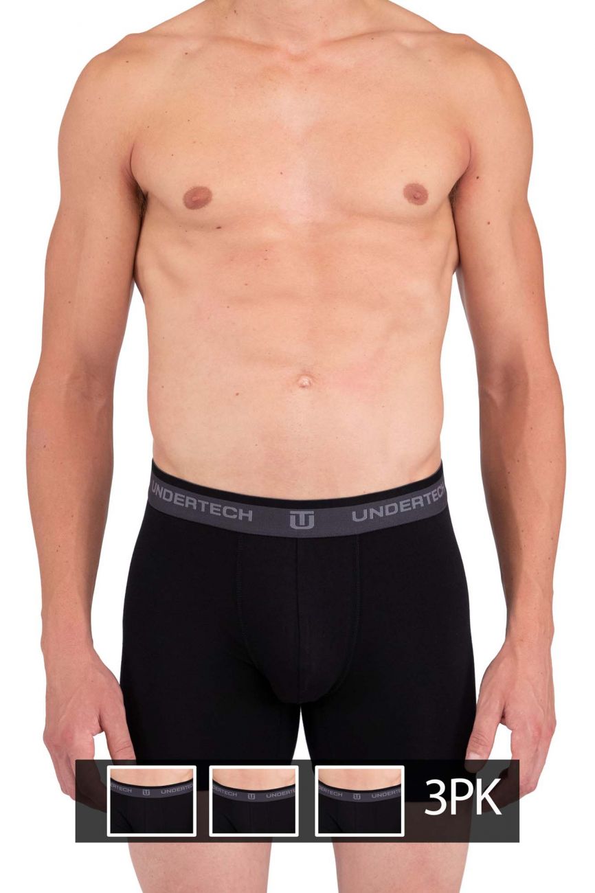 Undertech 342703 3PK Solid Boxer Briefs