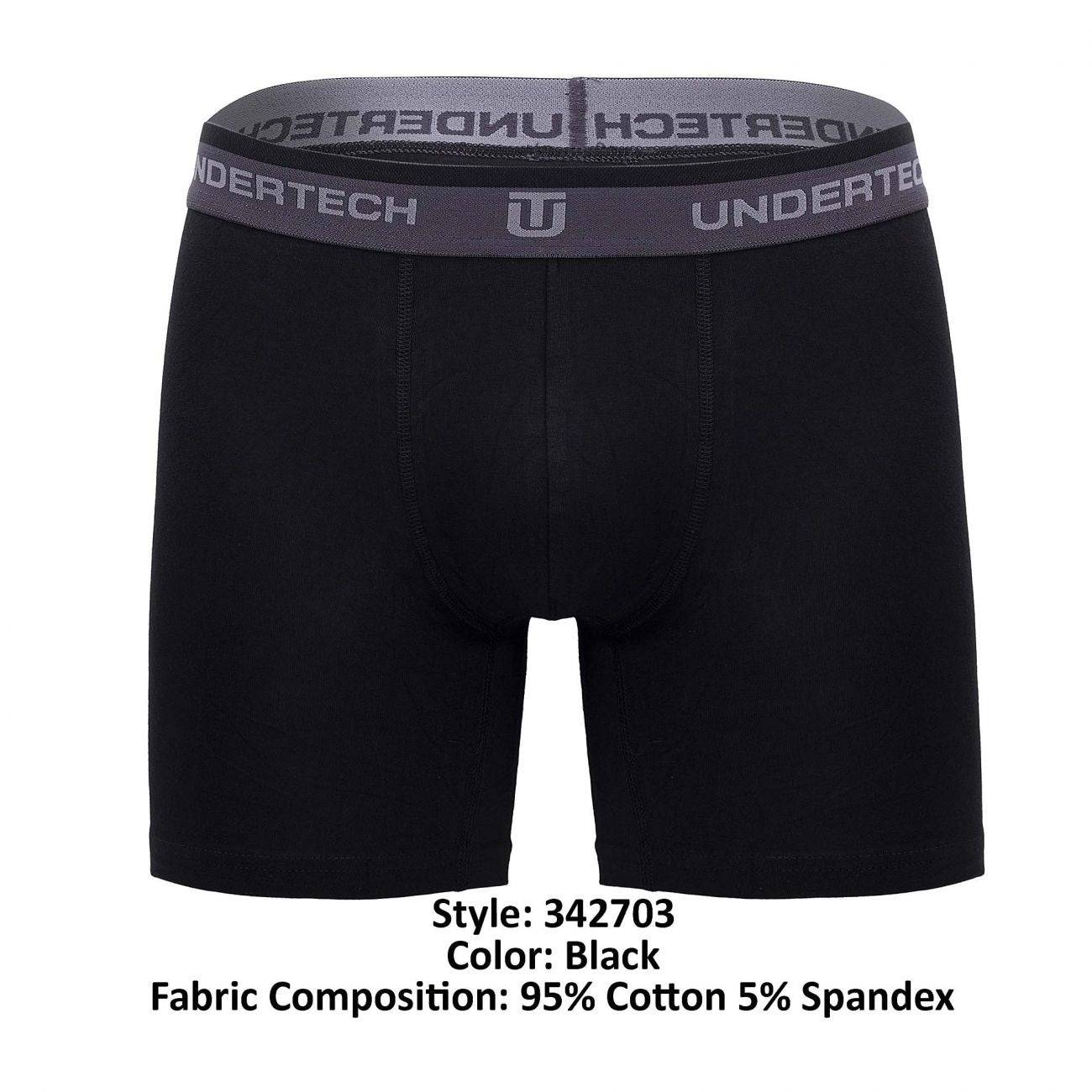 Undertech 342703 3PK Solid Boxer Briefs