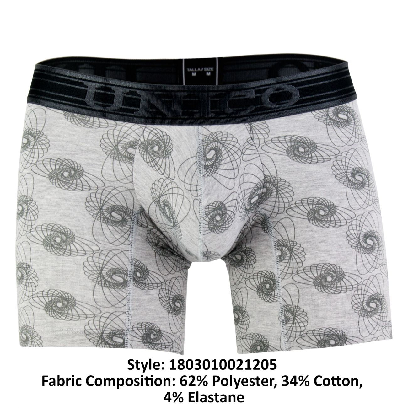 Unico 1803010021205 Boxer Briefs Psichobilly Gray Printed