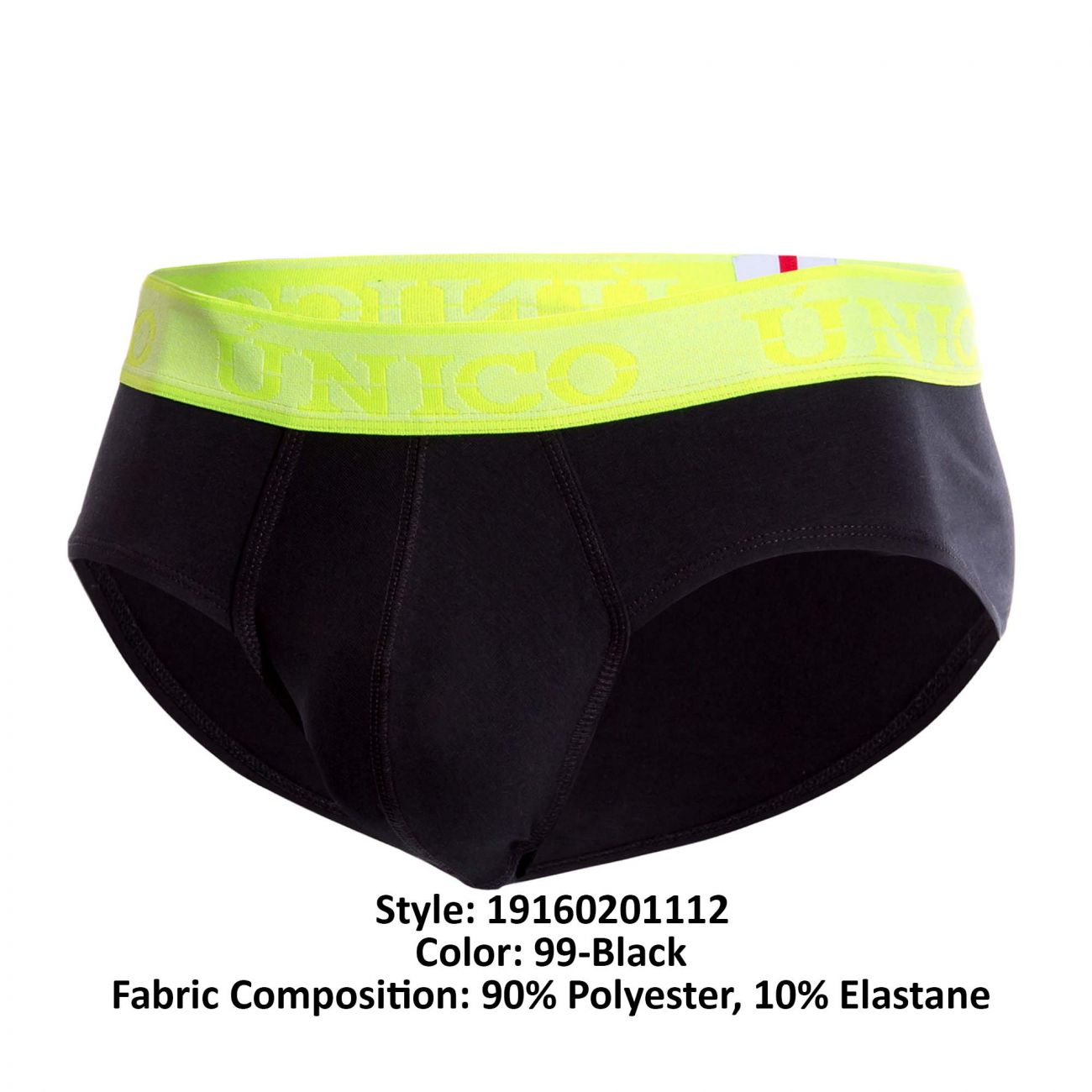 Unico 19160201112 COLORS Corriente Briefs Black