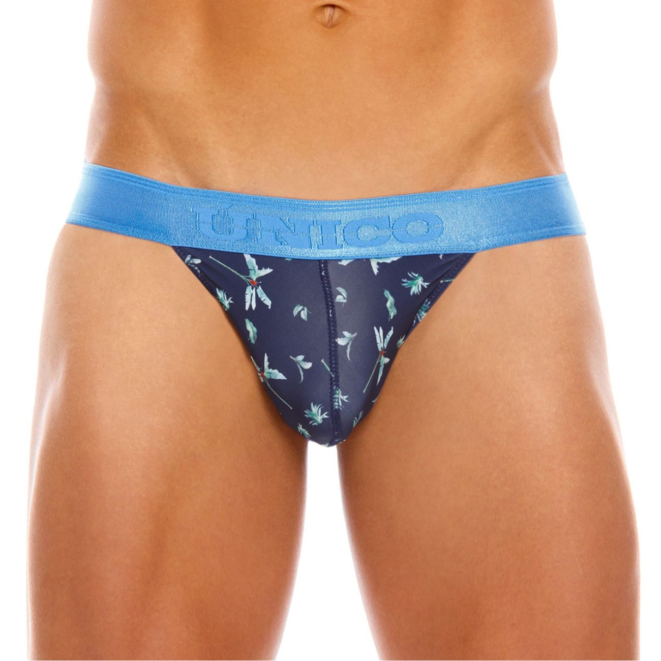 Unico 20070301234 Palm Tree Jockstrap Blue Printed
