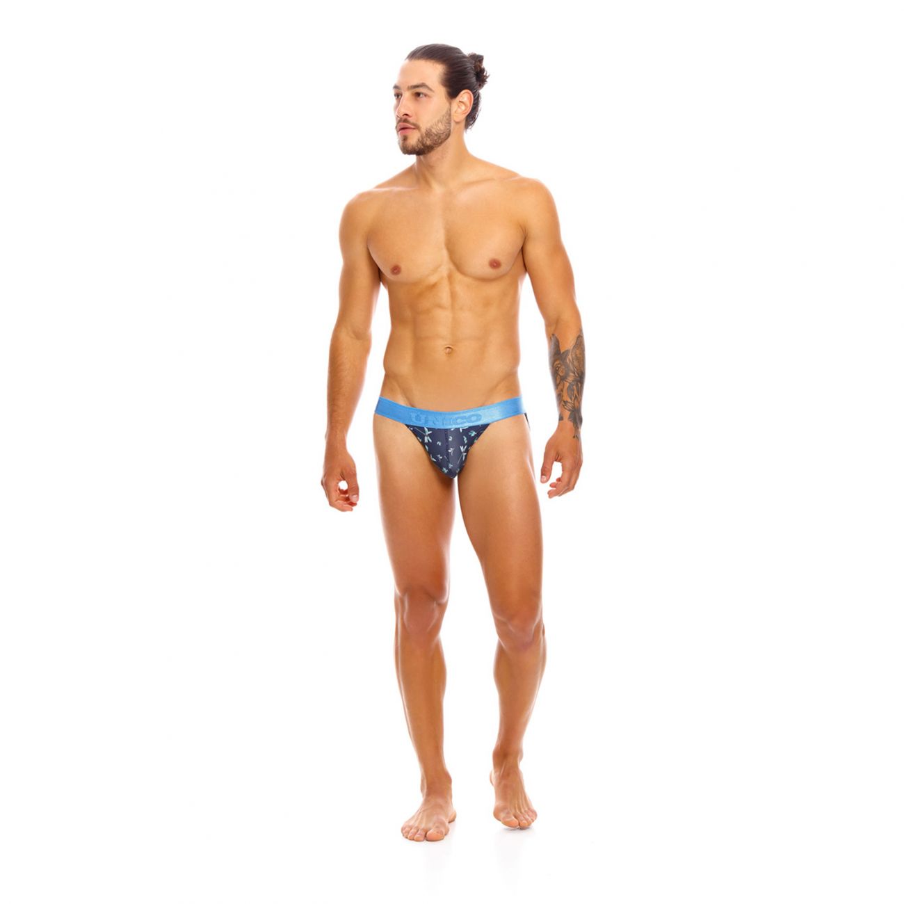 Unico 20070301234 Palm Tree Jockstrap Blue Printed