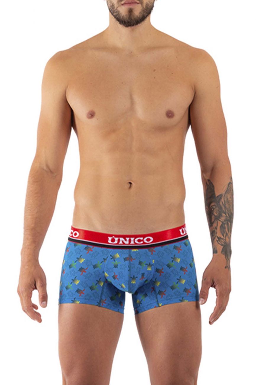 Unico 21100100103 Marine Trutles Trunks Blue Printed