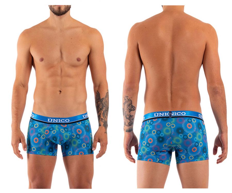 Unico 21110100107 Circle Dots Trunks Blue Printed