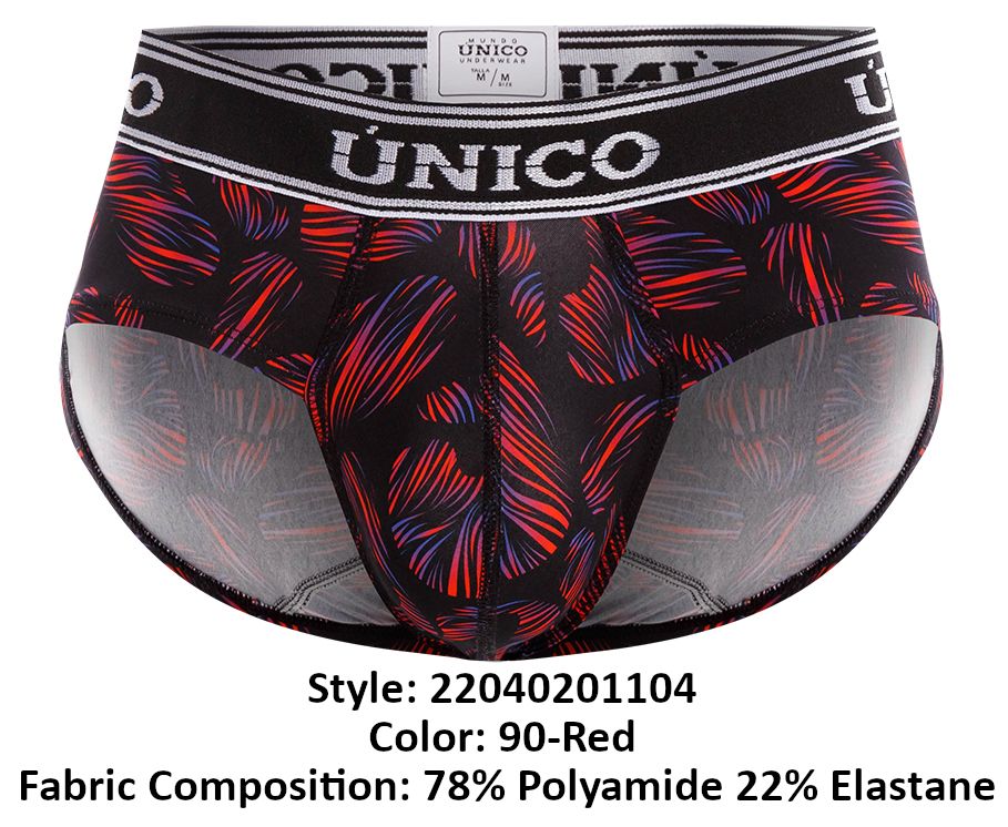 Unico 22040201104 Achinato Briefs Red Printed