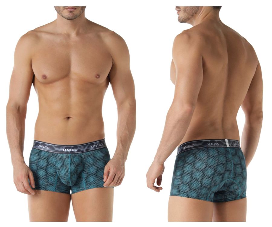 Unico 22070100105 Moleculas Trunks Teal Printed