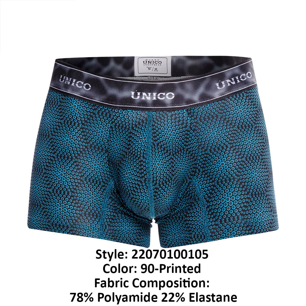 Unico 22070100105 Moleculas Trunks Teal Printed