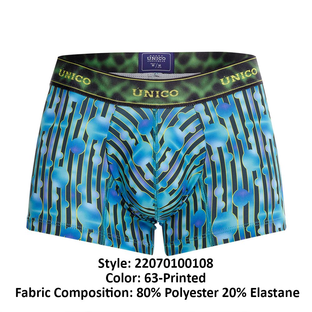 Unico 22070100108 Parafina Trunks Blue Printed