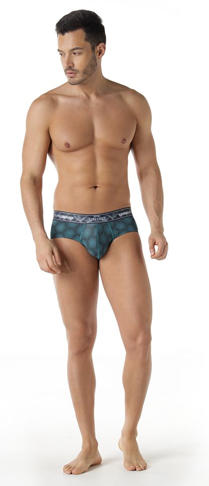 Unico 22070201105 Moleculas Briefs Teal Printed