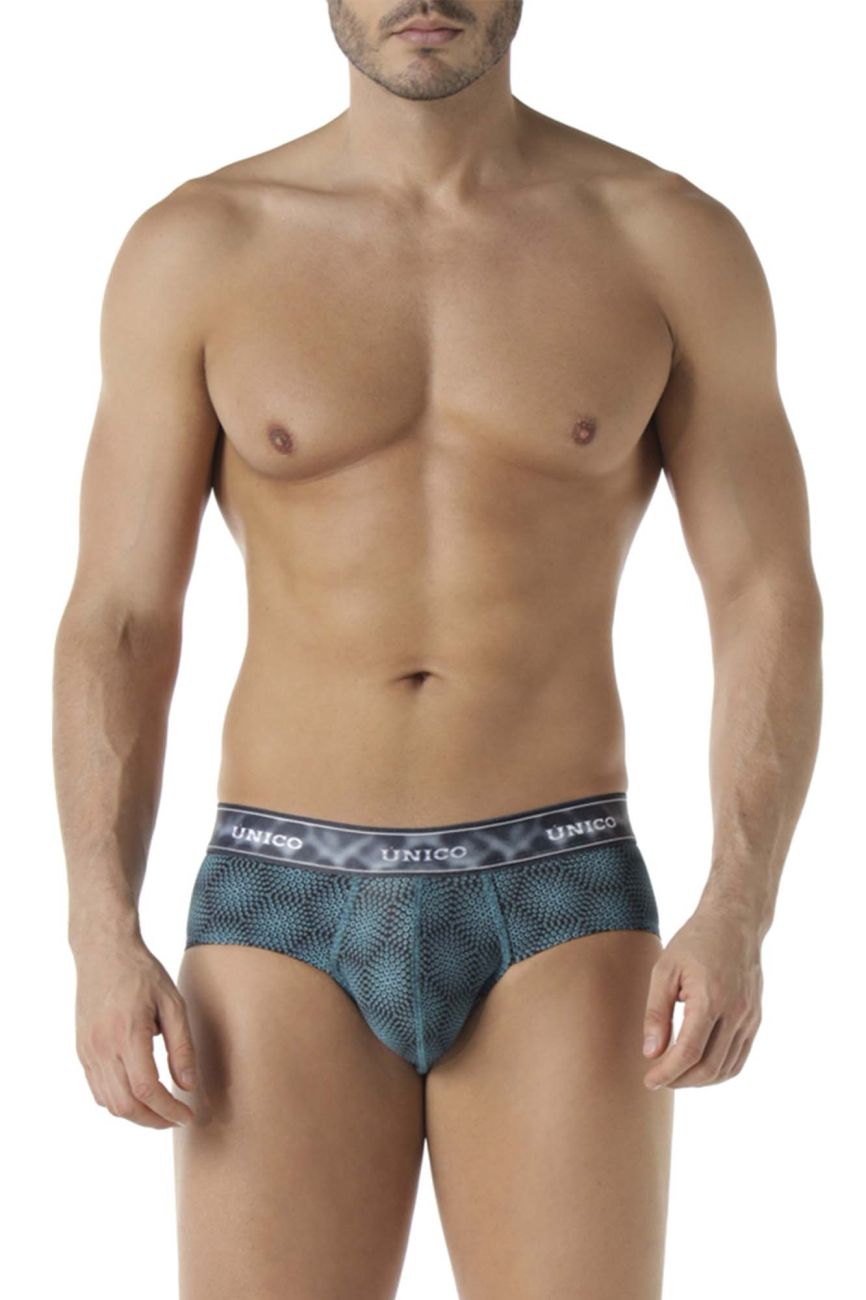 Unico 22070201105 Moleculas Briefs Teal Printed