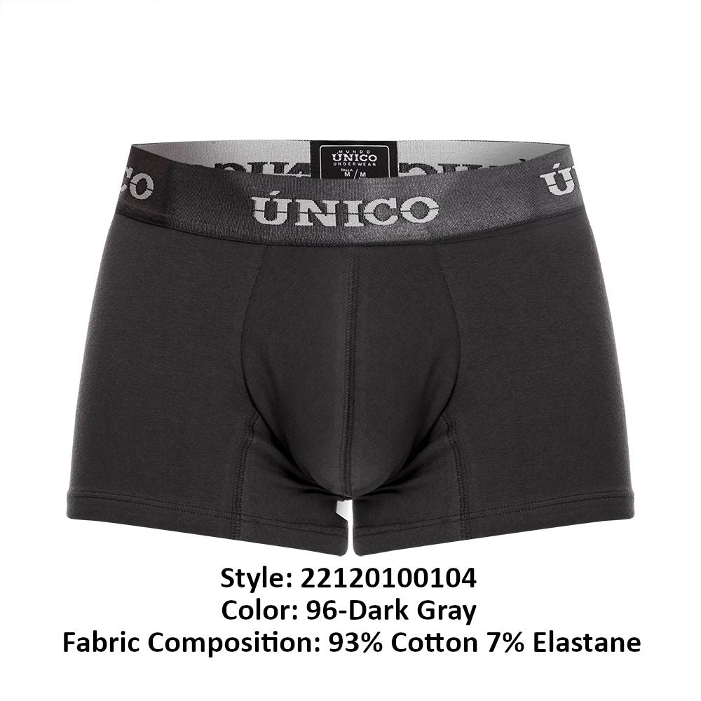 Unico 22120100104 Asfalto A22 Trunks Dark Gray Plus Sizes