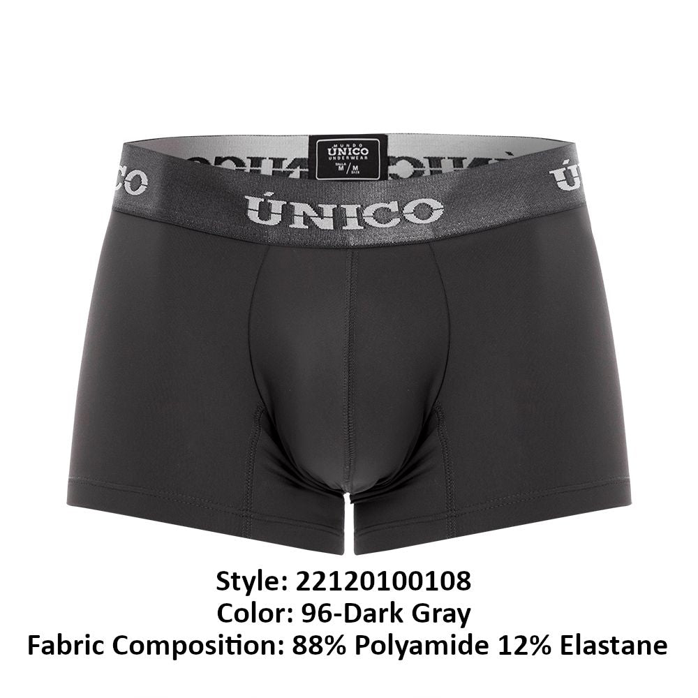 Unico 22120100108 Asfalto M22 Trunks Dark Gray Plus Sizes